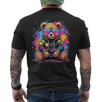 Cool Teddy Bear With Sunglasses Men's T-shirt Back Print - Thegiftio UK