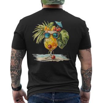 Costume De Cocktail De Plage Fruité T-shirt imprimé au dos - Cadeauxyz
