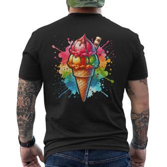 Costume De Glace À La Crème Glacée Dames Carnaval Glacée T-shirt imprimé au dos - Cadeauxyz