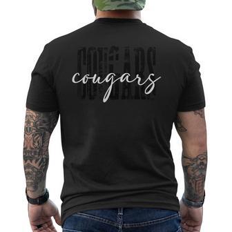 Cougars School Spirit Game Day Mascot Cougar Pride Men's T-shirt Back Print - Thegiftio UK