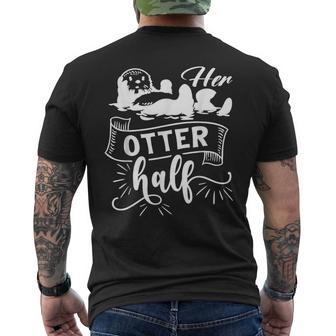 Couple Amusant Assorti Pour Lui Eta Loutre Pour La Moitié De Laaint-Valentin T-shirt imprimé au dos - Cadeauxyz