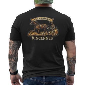 Course De Chevaux Trotintageincennes T-shirt imprimé au dos - Cadeauxyz
