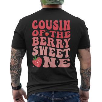 Cousin Of The Berry Sweet One 1St Birthday Strawberry Men's T-shirt Back Print - Thegiftio UK