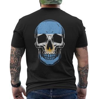 Crâne Drapeau Argentineintagequelette Argentine T-shirt imprimé au dos - Cadeauxyz
