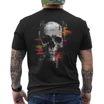 Cráneo Dibujo Arte Pintura Motivo Gráfico Cráneo Camiseta Hombre Estampado Espalda - Regaloses