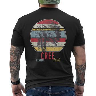 Cree -Ol Retro De La Tribu India Nativa Americana Camiseta Hombre Estampado Espalda - Regaloses