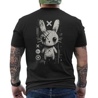 Creepy Cute Goth Bunny Horror Kawaii Rabbit Grunge Aesthetic Men's T-shirt Back Print - Thegiftio UK