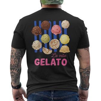Crème Glacée Italienne Laita Gelato Life Retrointage Life T-shirt imprimé au dos - Cadeauxyz