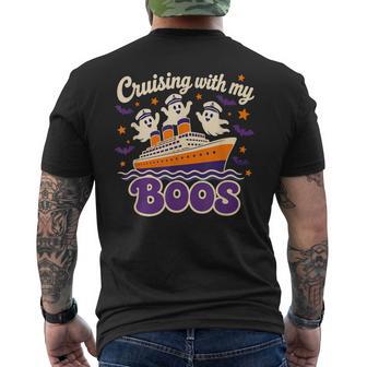 Cruising With My Boos Halloween Cruise Vacation Men's T-shirt Back Print - Thegiftio UK