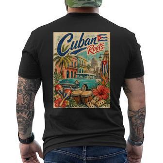 Cuban Flag Cuba Heritage Latino Caribbean Exotic Costume Men's T-shirt Back Print - Thegiftio UK