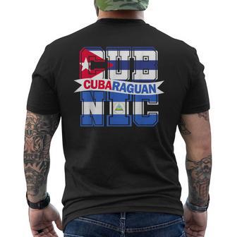 Cubaraguan Half Cuban Half Nicaraguan Cuba Nicaragua Roots Men's T-shirt Back Print - Thegiftio UK