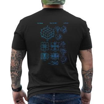 Cubo De Rompecabezas Competitivo Rubik Patentpeed Cubing Retro Matemáticas Camiseta Hombre Estampado Espalda - Regaloses