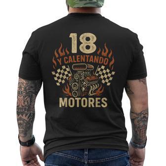 Cumpleaños 18 Años Y Calentando Motores Coche Carreras Camiseta Hombre Estampado Espalda - Regaloses