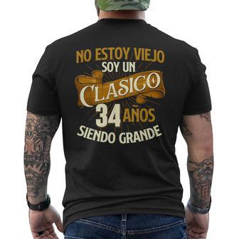 Cumpleaños 34 Años No Estoy Uniejooy Un Clasico Camiseta Hombre Estampado Espalda - Regaloses