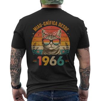 Cumpleaños 60 Añosintage 1966 Divertida Gata Retro Camiseta Hombre Estampado Espalda - Regaloses