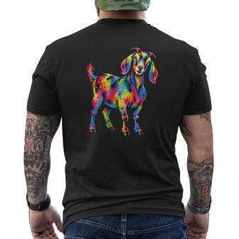 Cute Goat Tie Dye Men's T-shirt Back Print | Seseable UK