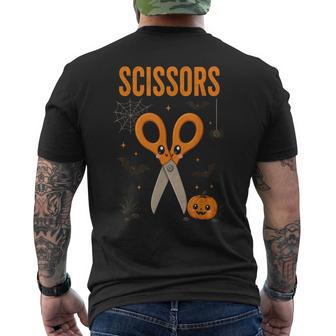 Cute Halloween Paper Scissors Rock Matching Costumes Kids Men's T-shirt Back Print | Seseable UK