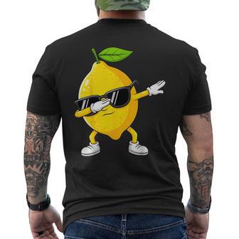 Dabbing Lemon Fruit With Sunglasses Lemon Men's T-shirt Back Print - Thegiftio UK