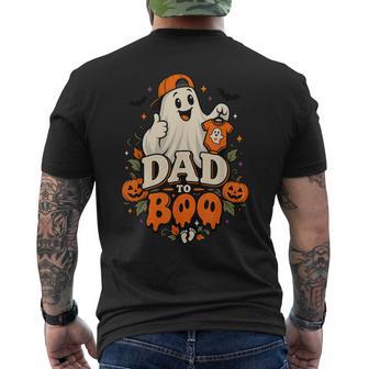 Dad To Boo Halloween Pregnancy Men's T-shirt Back Print - Thegiftio UK