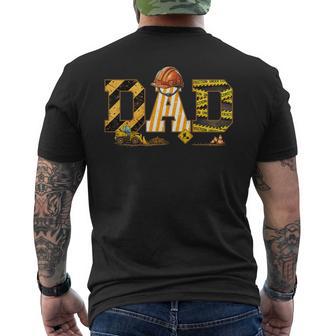 Dad Construction Birthday Men's T-shirt Back Print - Monsterry AU