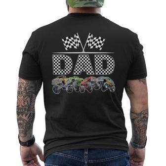 Dad Retro Monster Truck Family Birthday Matching Men's T-shirt Back Print | Seseable UK