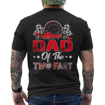 Dad Of The Two Fast 2Nd Birthday Boy Racing Car Family Men's T-shirt Back Print - Thegiftio UK