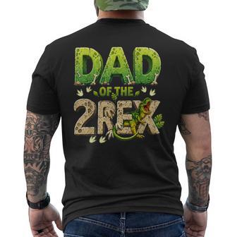 Dad Of The Two Rex Birthday Dinosaur Family Matching Men's T-shirt Back Print - Thegiftio UK