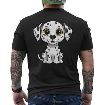 Dálmata Lindo Perro De Dibujos Animados Con Ojos Grandes Camiseta Hombre Estampado Espalda - Regaloses