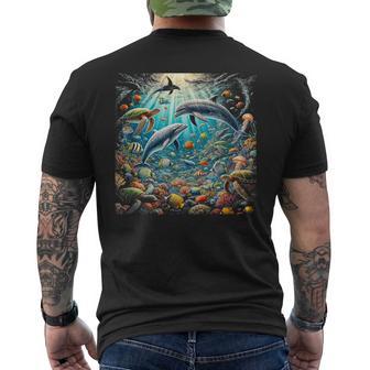 Dauphin Des Années 90 Famille Des Dauphins De L’An 2000 T-shirt imprimé au dos - Cadeauxyz