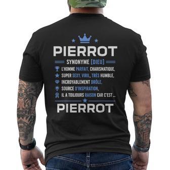 Définition Prénom Pierrot Personnalisé Humour Pierrot T-shirt imprimé au dos - Cadeauxyz