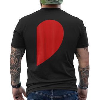 Demi Cœur En Forme De Cœur Pour Couple Deaint-Valentin T-shirt imprimé au dos - Cadeauxyz