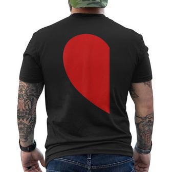 Demi Cœur En Forme De Cœur Pour Couple Deaint-Valentin T-shirt imprimé au dos - Cadeauxyz