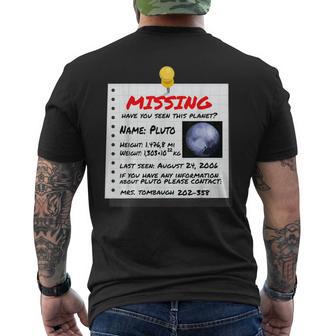 Desapareció El Planeta Plutón Desde 2006 9º Planeta Plutón Camiseta Hombre Estampado Espalda - Regaloses