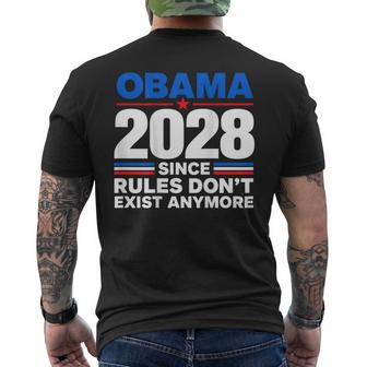 On Back Obama 2028 Since Rules Dont Exist Anymore Men's T-shirt Back Print - Thegiftio UK