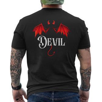 Devil Halloween Matching Couple Men's T-shirt Back Print | Seseable UK