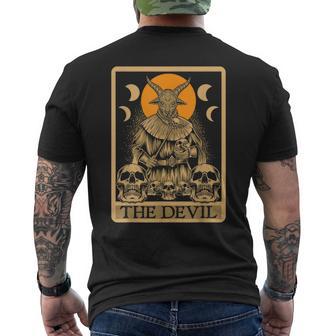 The Devil Tarot Gótico Lectura De Cartas Adivinación Oculto Camiseta Hombre Estampado Espalda - Regaloses