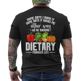 Dietary Week Food Service Manager Nutrition Dietary Manager Men's T-shirt Back Print - Thegiftio UK