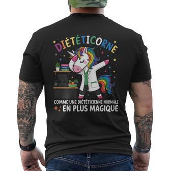 Diététicorne Humour Licorne Cadeau Diététicienne T-shirt imprimé au dos - Cadeauxyz