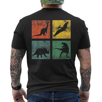 Dinosaure Dino Tyrannosaure Tricératops Rétrointage T-shirt imprimé au dos - Cadeauxyz