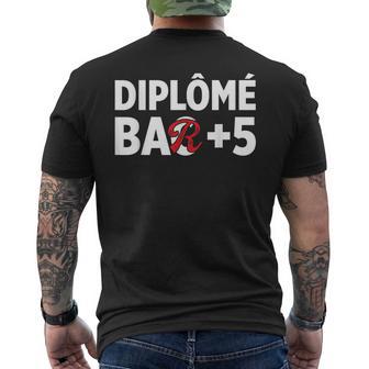 Diplomé Bar 4 Bac Apéro Humour Bièrein Fête Amis Cadeau T-shirt imprimé au dos - Cadeauxyz