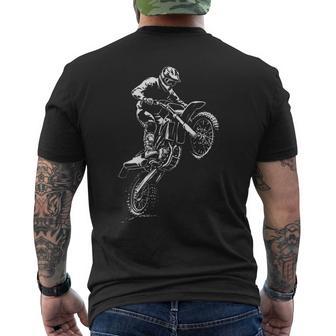 Dirt Bike Motocross Biker Enduro Off Road Motorcycle Racing Men's T-shirt Back Print - Thegiftio UK