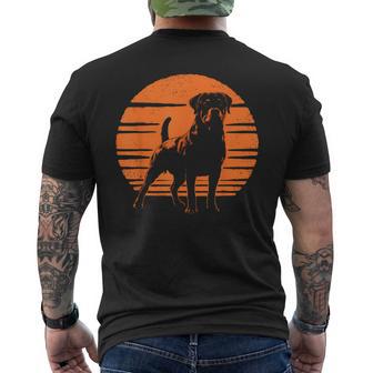 Diseño Retro De Perro Rottweiler Camiseta Hombre Estampado Espalda - Regaloses