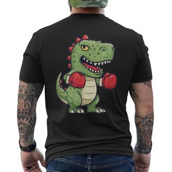 Disfraz De Dinosaurio Con Guantes De Boxeo Para Niños Camiseta Hombre Estampado Espalda - Regaloses