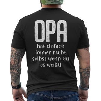 Divertidas Frases Para Abuelo Con Texto En Alemán Camiseta Hombre Estampado Espalda - Regaloses