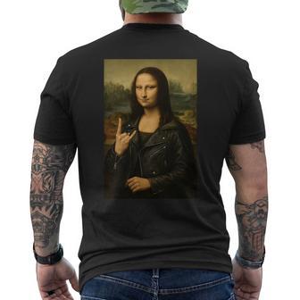 Divertido Arte De Heavy Metal De La Banda De Rock De Mona Lisa Manga Larga Camiseta Hombre Estampado Espalda - Regaloses