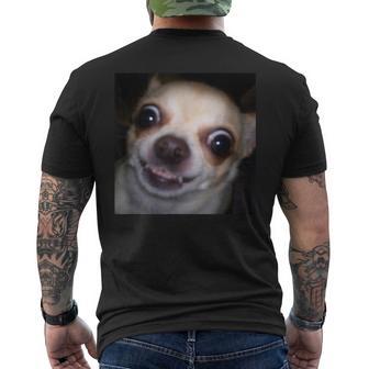 Divertido Chihuahua Cara Borrosa Meme Foto Humor Camiseta Hombre Estampado Espalda - Regaloses