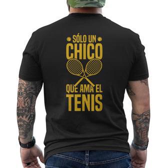 Divertido Jugadores De Tenis Chico Que Ama El Tenis Camiseta Hombre Estampado Espalda - Regaloses