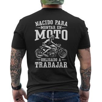 Divertido Motociclist Nacido Para Montar En Moto Motera Camiseta Hombre Estampado Espalda - Regaloses