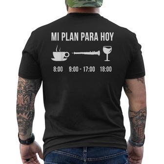Divertido Oboe Jugadores Música Instrumento Mi Plan Para Hoy Camiseta Hombre Estampado Espalda - Regaloses
