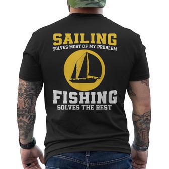 Divertidoela Y Pesca Diseño Barco Capitán Pescador Camiseta Hombre Estampado Espalda - Regaloses